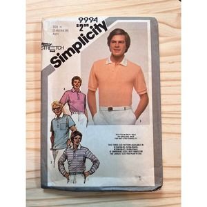 Simplicity 9994 Uncut vintage mens pullover shirt sewing pattern